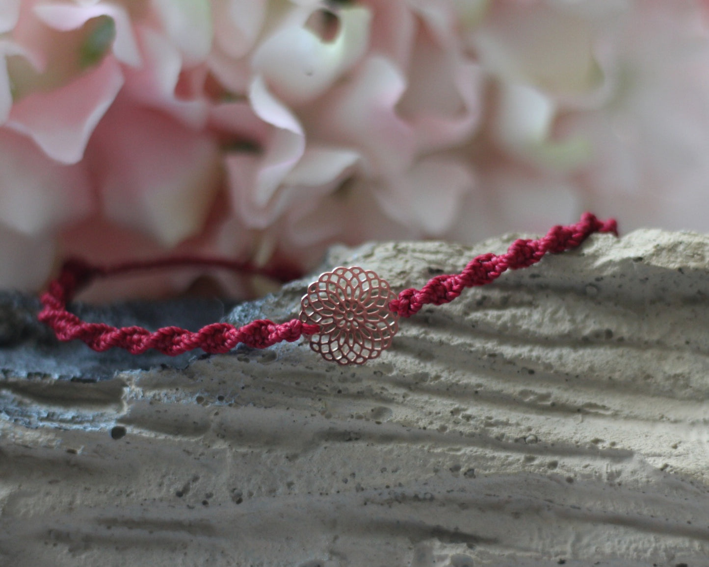 Makramee Armband Blume