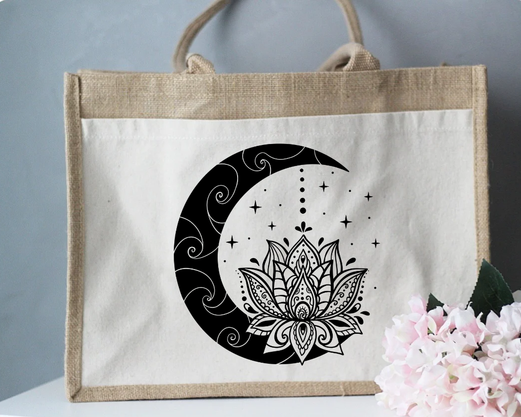 Jute Shopper mit Motiv