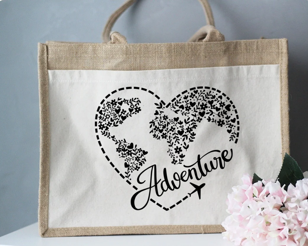 Jute Shopper mit Motiv