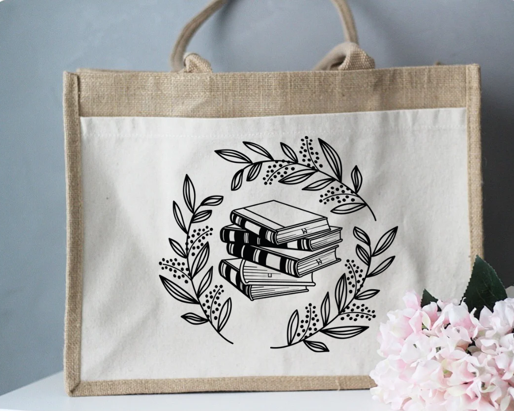 Jute Shopper mit Motiv