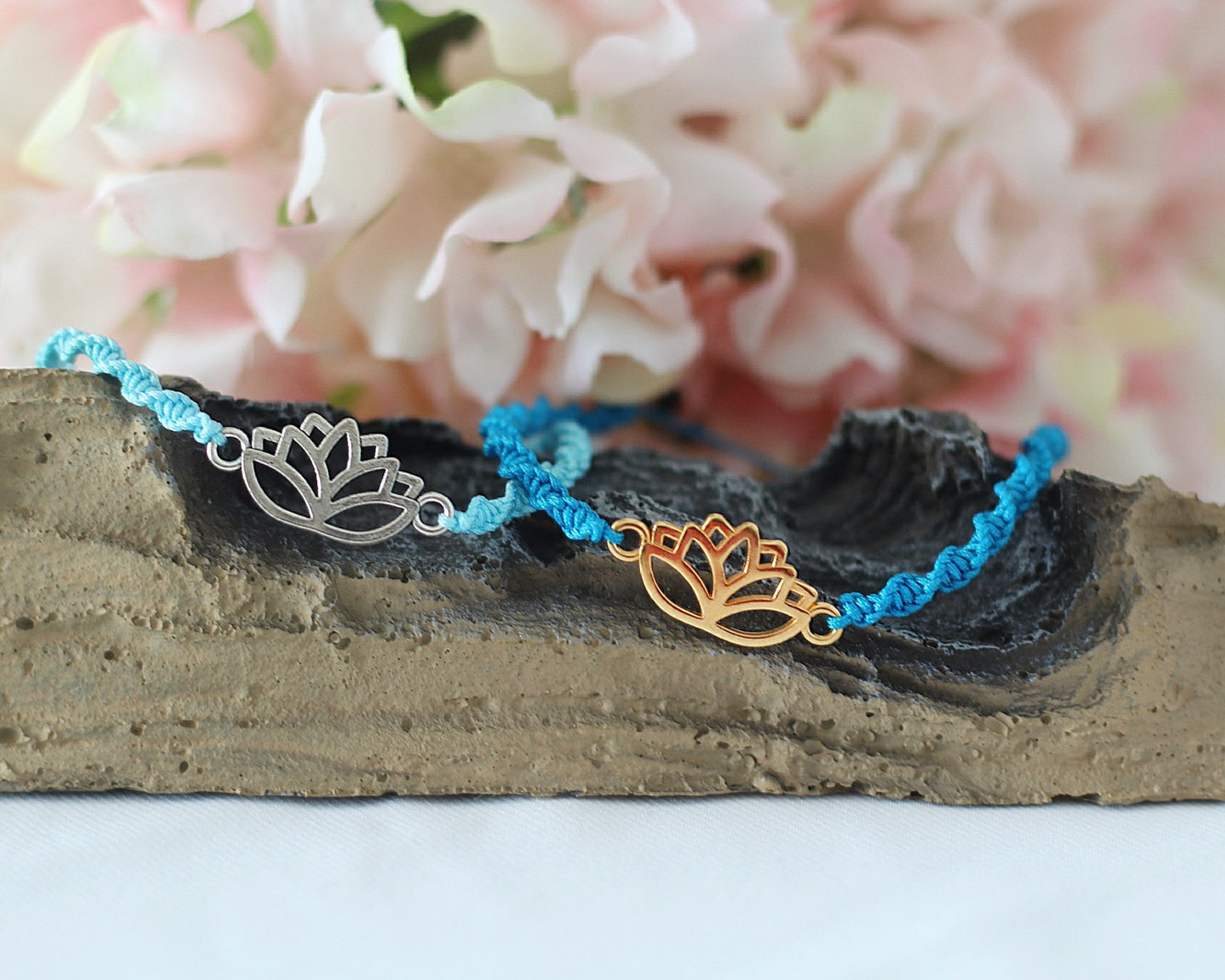 Makramee Armband Lotus