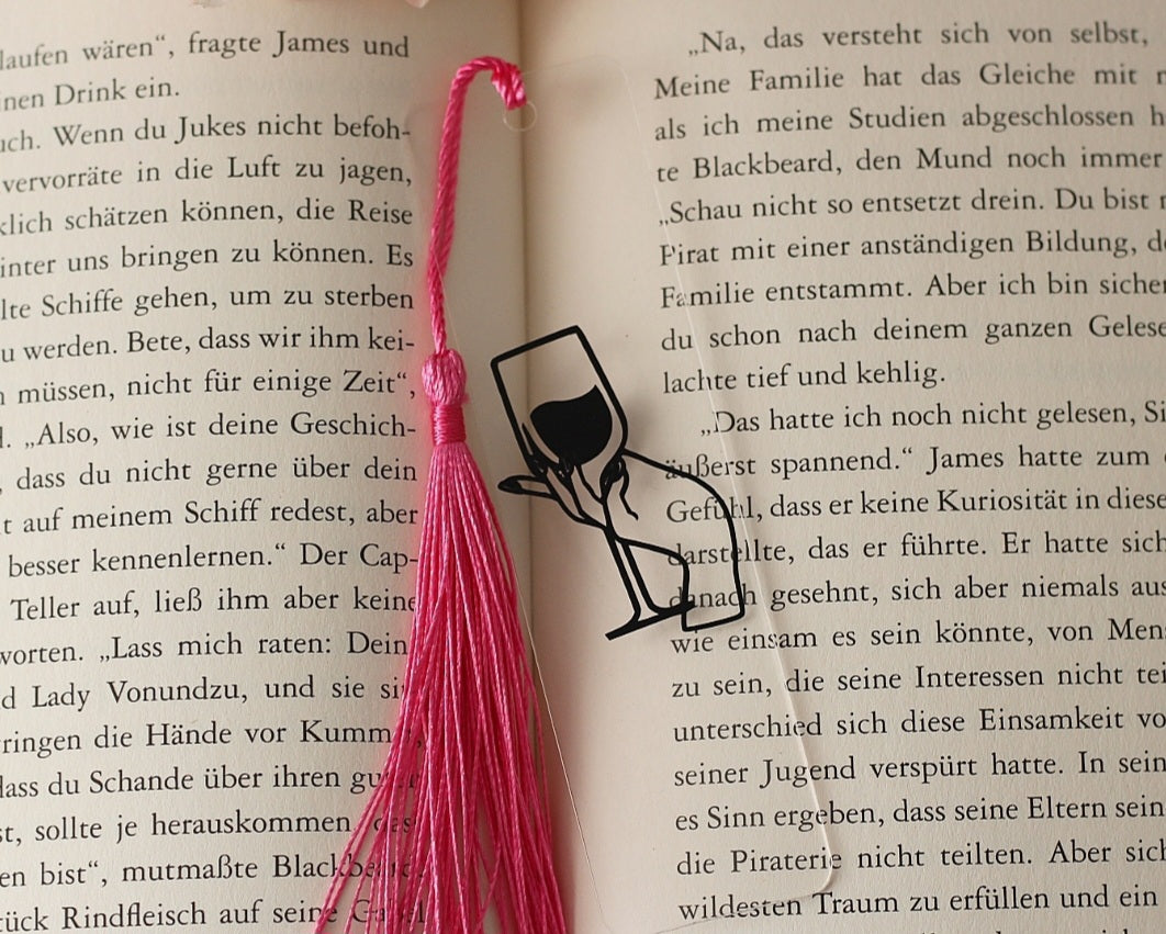 Lesezeichen "Glass of wine"