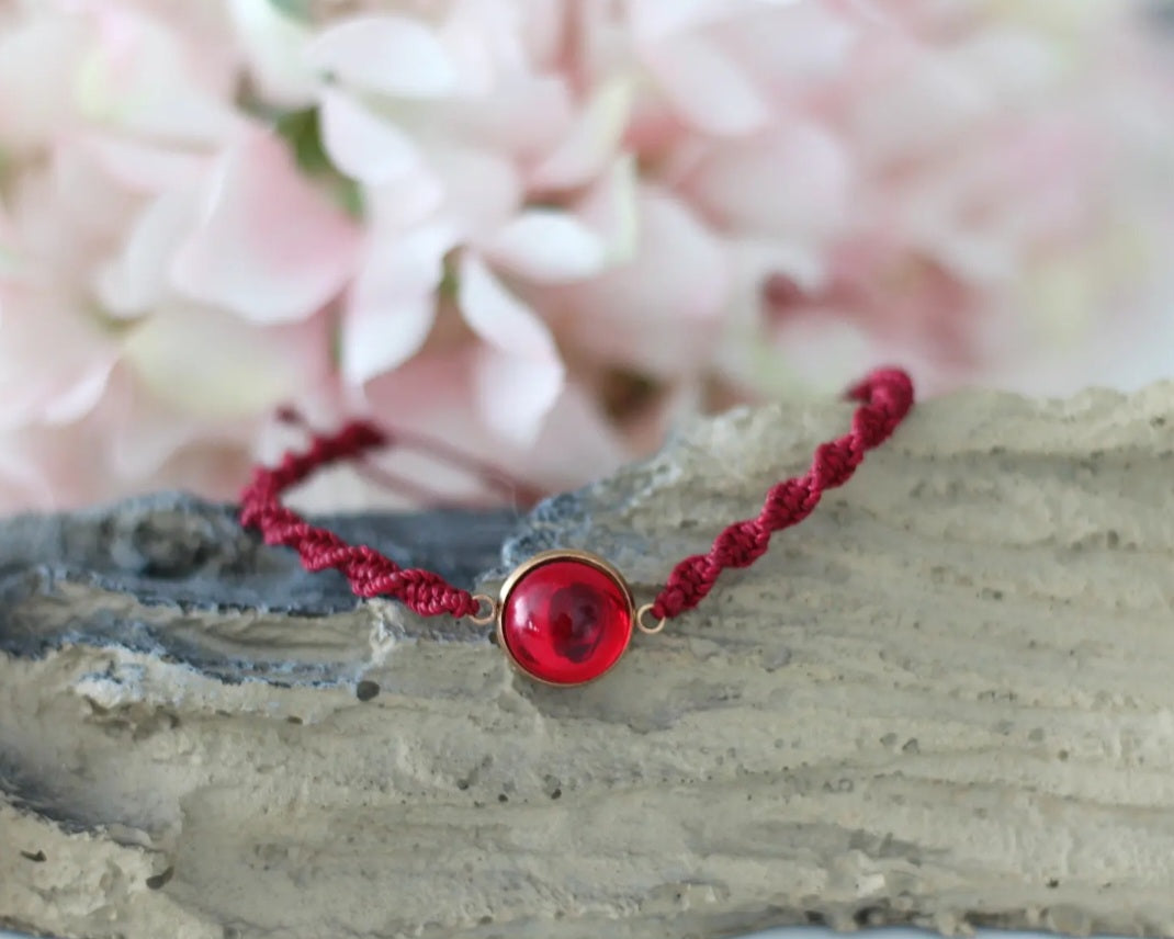 Makramee Armband Cabochon