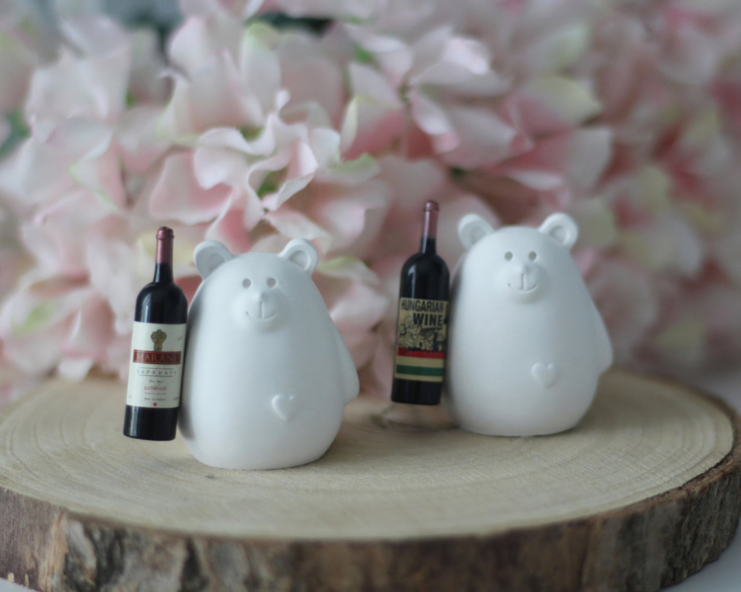Raysin Figur Bär mit Weinflasche