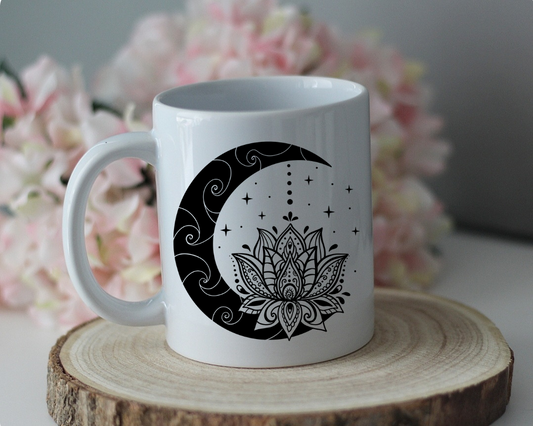Kaffeetasse "Mond und Lotus"
