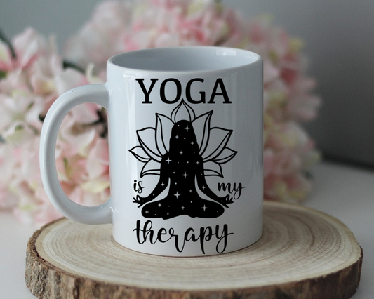 Kaffeetasse "Yoga is my therapy"