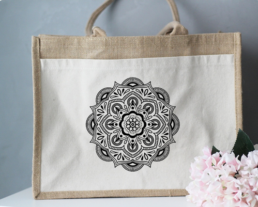 Jute Shopper mit Motiv