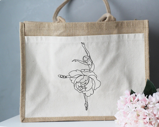 Jute Shopper mit Motiv