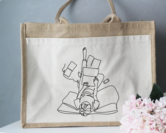 Jute Shopper mit Motiv