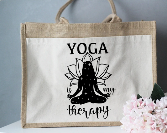 Jute Shopper mit Motiv