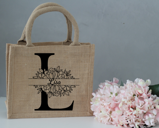 Personalisierter Mini Jute Shopper
