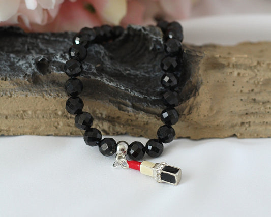 Glasperlenarmband Lippenstift