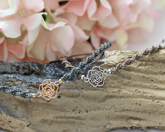 Makramee Armband Rose