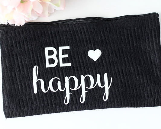 Schminktasche "Be Happy"