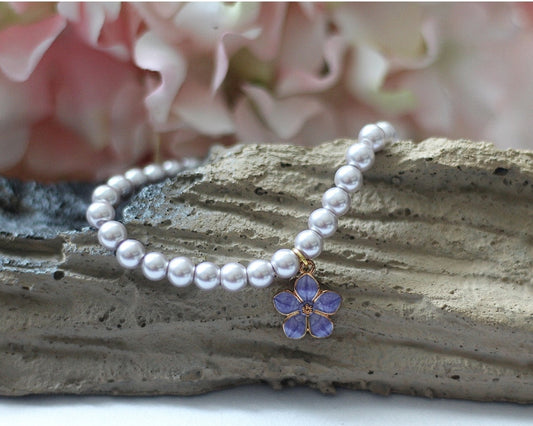 Perlenarmband Blume