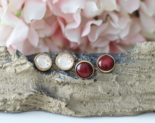 Cabochon Ohrringe Edelstahl