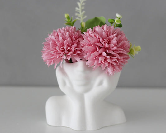 Raysin Deko Vase mit Gesichtsdesign