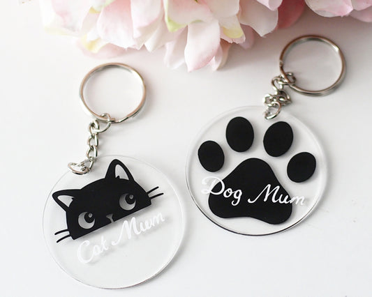 Schlüsselanhänger "Dog Mum" oder "Cat Mum"