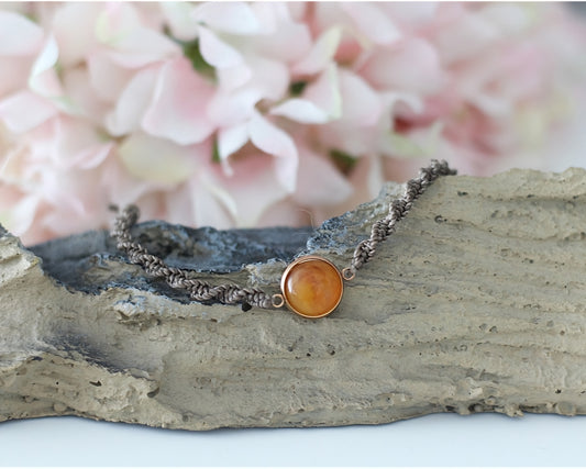 Makramee Armband Cabochon