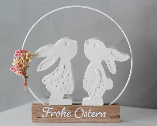 Raysin Hasenpaar "Frohe Ostern"
