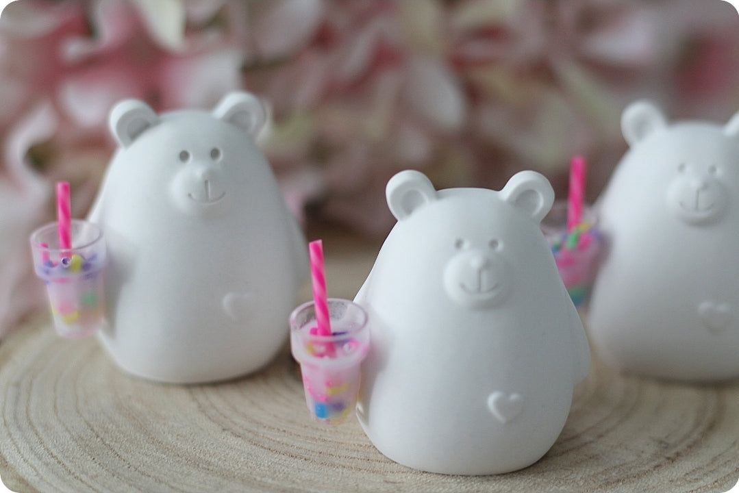 Figur Bär mit Streusel Milkshake