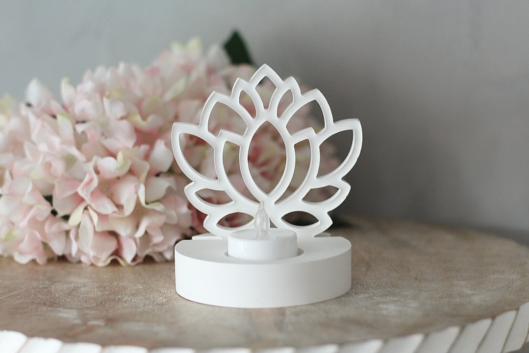 Raysin Lotus Teelichthalter als spirituelle Wohndeko